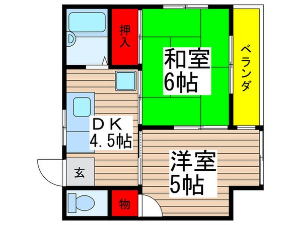 カ－ムパ－ク菅野の物件間取画像